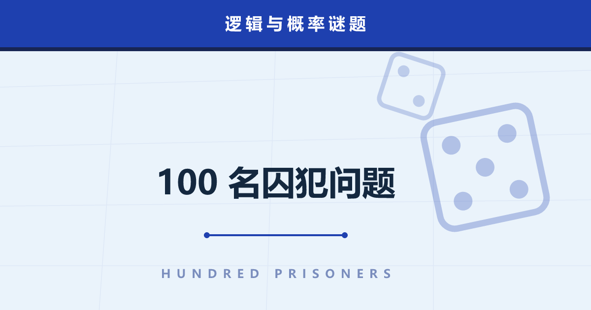 100 名囚犯问题——生还率从近乎 0% 跳到 31% 的开箱法
