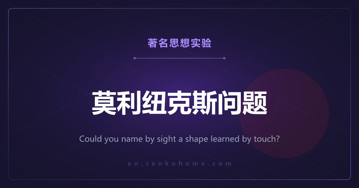 莫利纽克斯问题——摸熟的形状，头一次看能认出来吗
